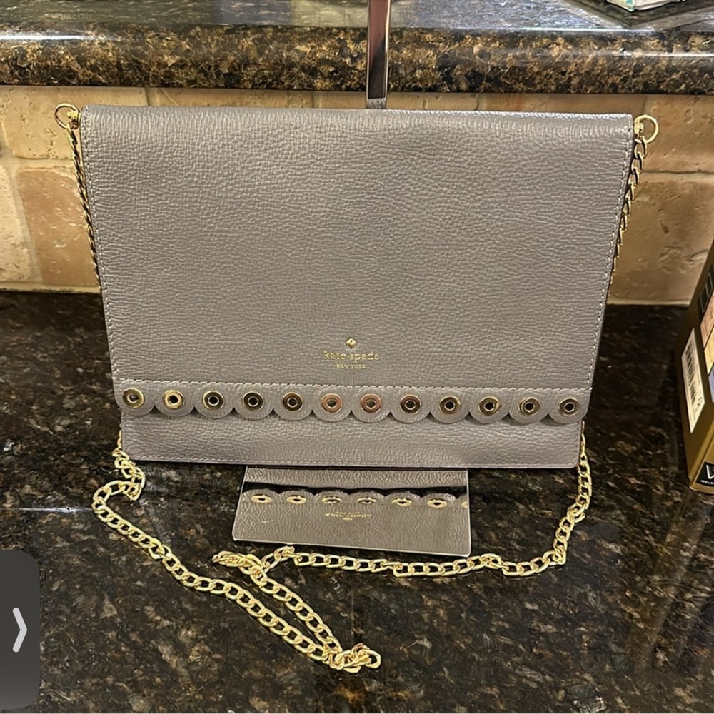 🔥Kate Spade NWOT Large Clutch, insert & chain included, shoulder bag/crossbody - Picture 10 of 11
